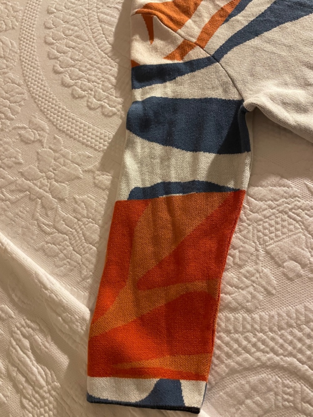 NorthStyle Orange Multi Open-Front Abstract Stripe Cardigan - Picture 4 of 11